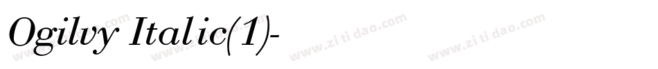 Ogilvy Italic(1)字体转换